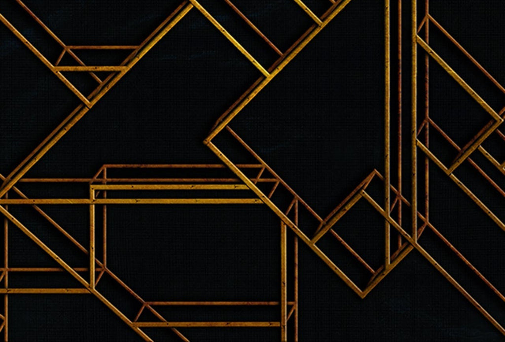 Georgi Gold and Black Geometric