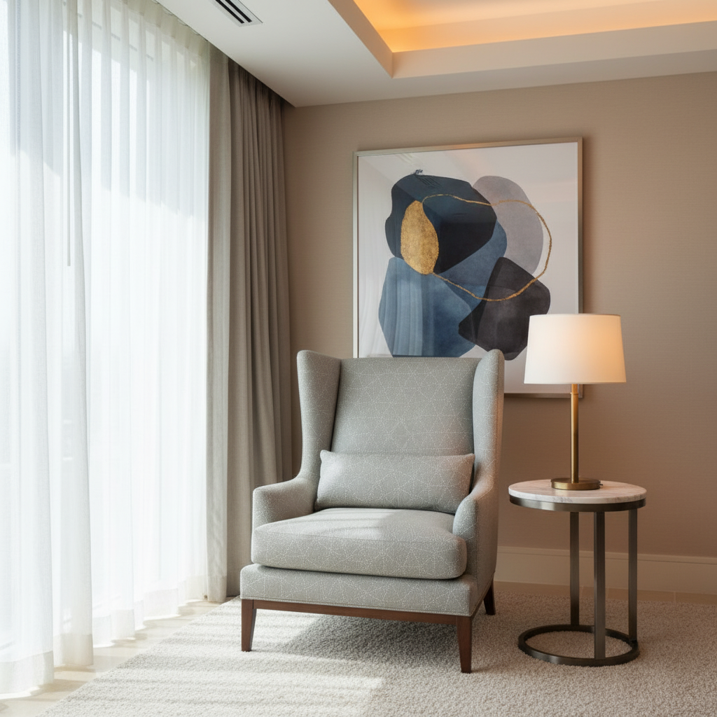 St. Barthelemy - Gull Upholstered Chair | Architectural Fabrics