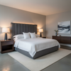 Fine Pebble Grain Deep Indigo Upholstered Headboard | Architectural Fabrics