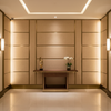 Smooth Pebble Grain Sandy Beige Upholstered Wall Panel | Architectural Fabrics