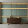 Woven Textured Fabric Seafoam Green Upholstered Wall Panel | Architectural Fabrics