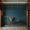 Subtle Velvet Texture Deep Teal Upholstered Wall Panel | Architectural Fabrics