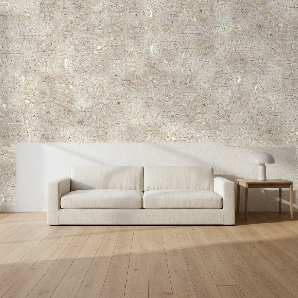 Nantucket Grasscloth Metallic Silver & Cove Gray Wallcovering | Phillipe Romano room setting