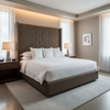 Channel Chevron Stitch Rich Umber Upholstered Headboard | Architectural Fabrics