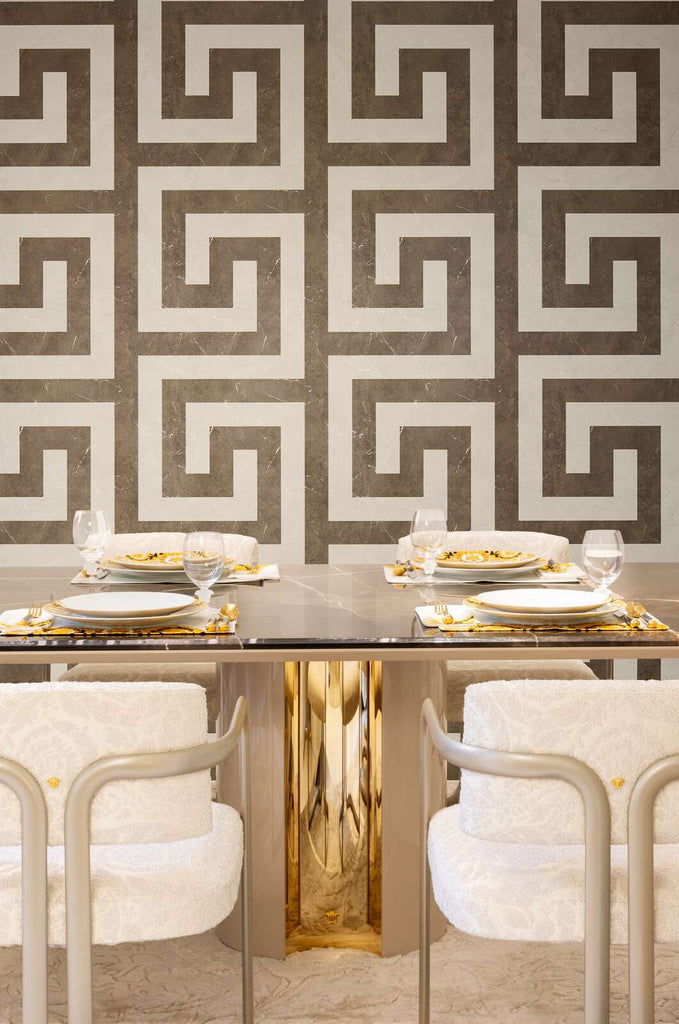 Greek Brown Cream Versace Home Wallcovering