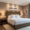 Woven Linen Texture Dark Bronze Upholstered Headboard | Architectural Fabrics