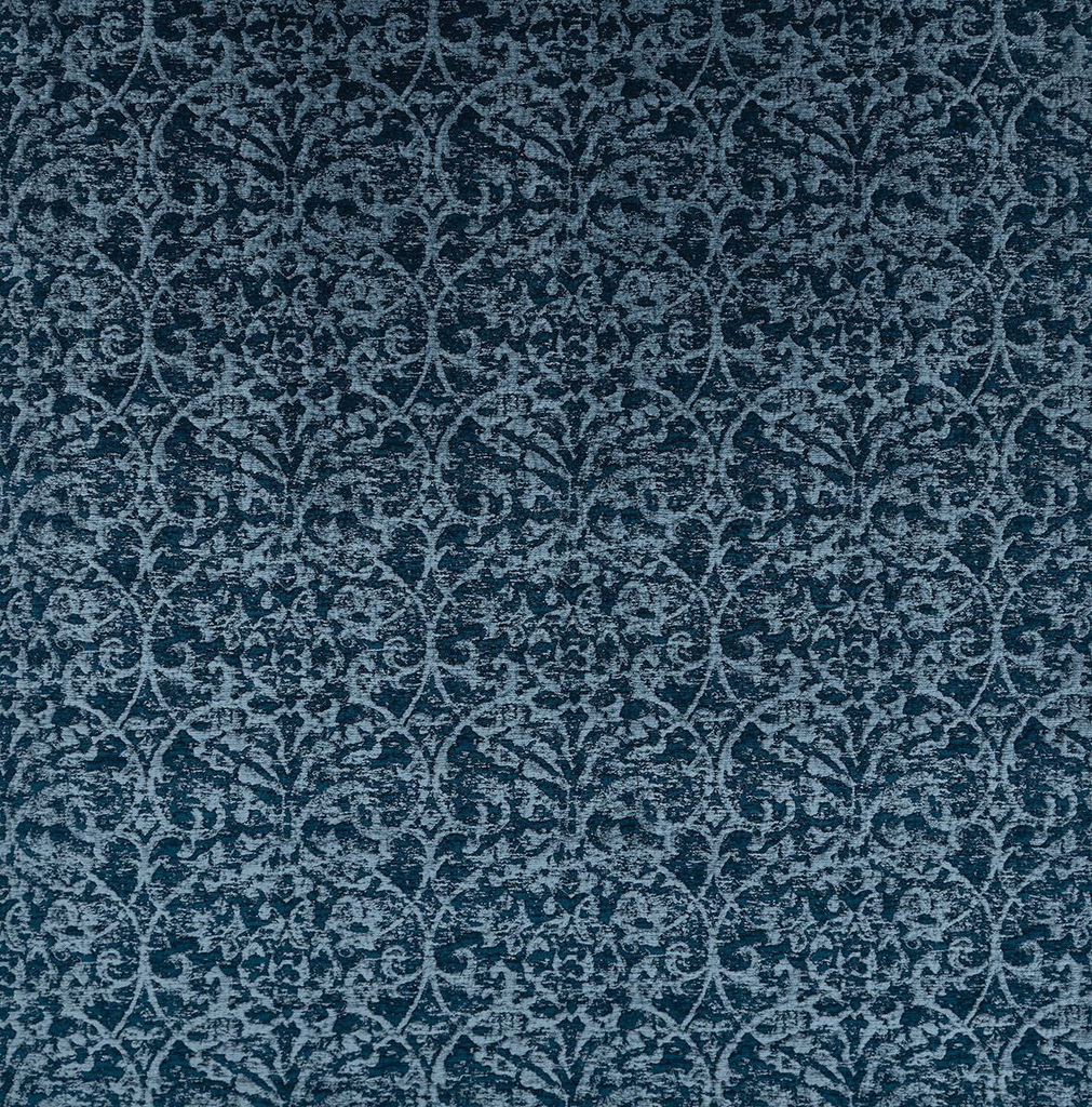 DWCY-900308 Nina Campbell Fabric Deep Teal designer-wallcoverings-los-angeles