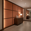 Woven Textured Stripe Spiced Terracotta Upholstered Wall Panel | Architectural Fabrics