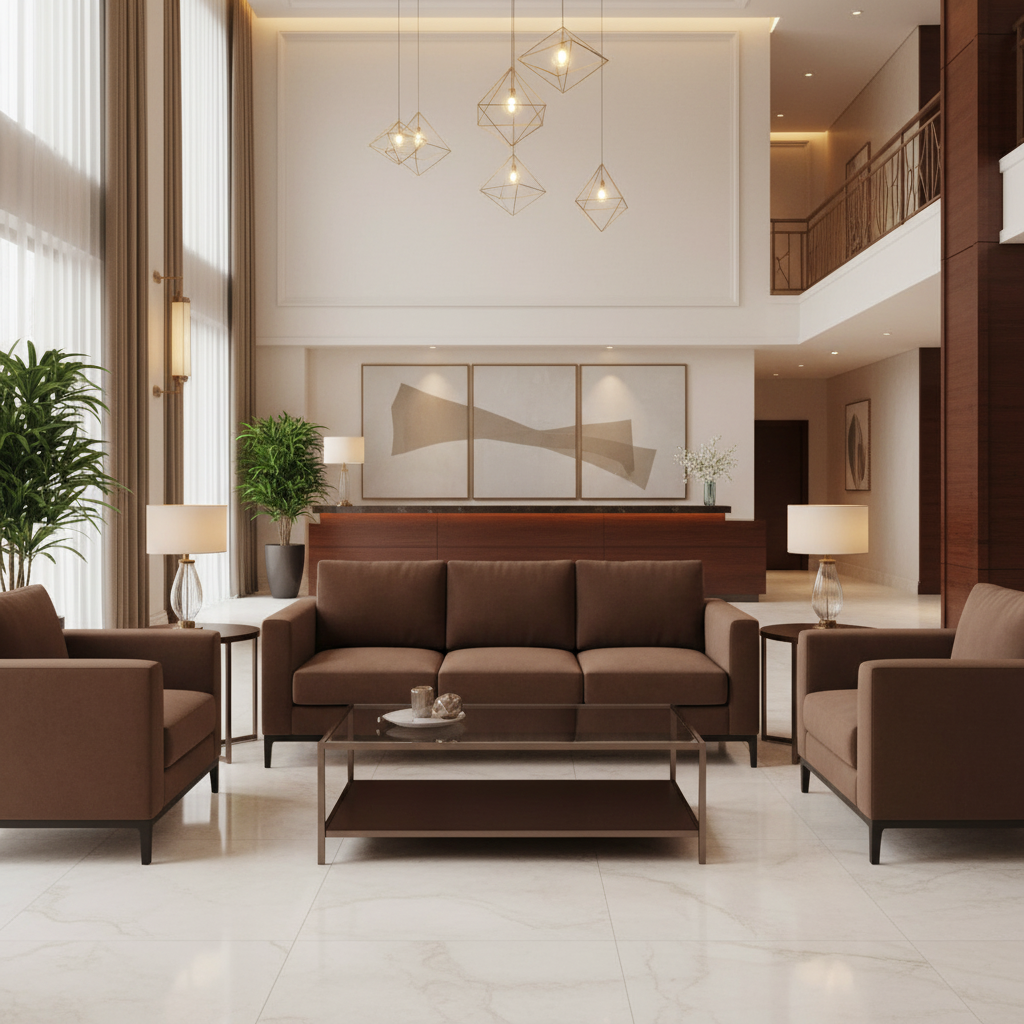 Maho Bay - Mahogany Upholstered Sofa | Architectural Fabrics