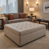 Treasure Beach - Sahara Upholstered Ottoman | Architectural Fabrics