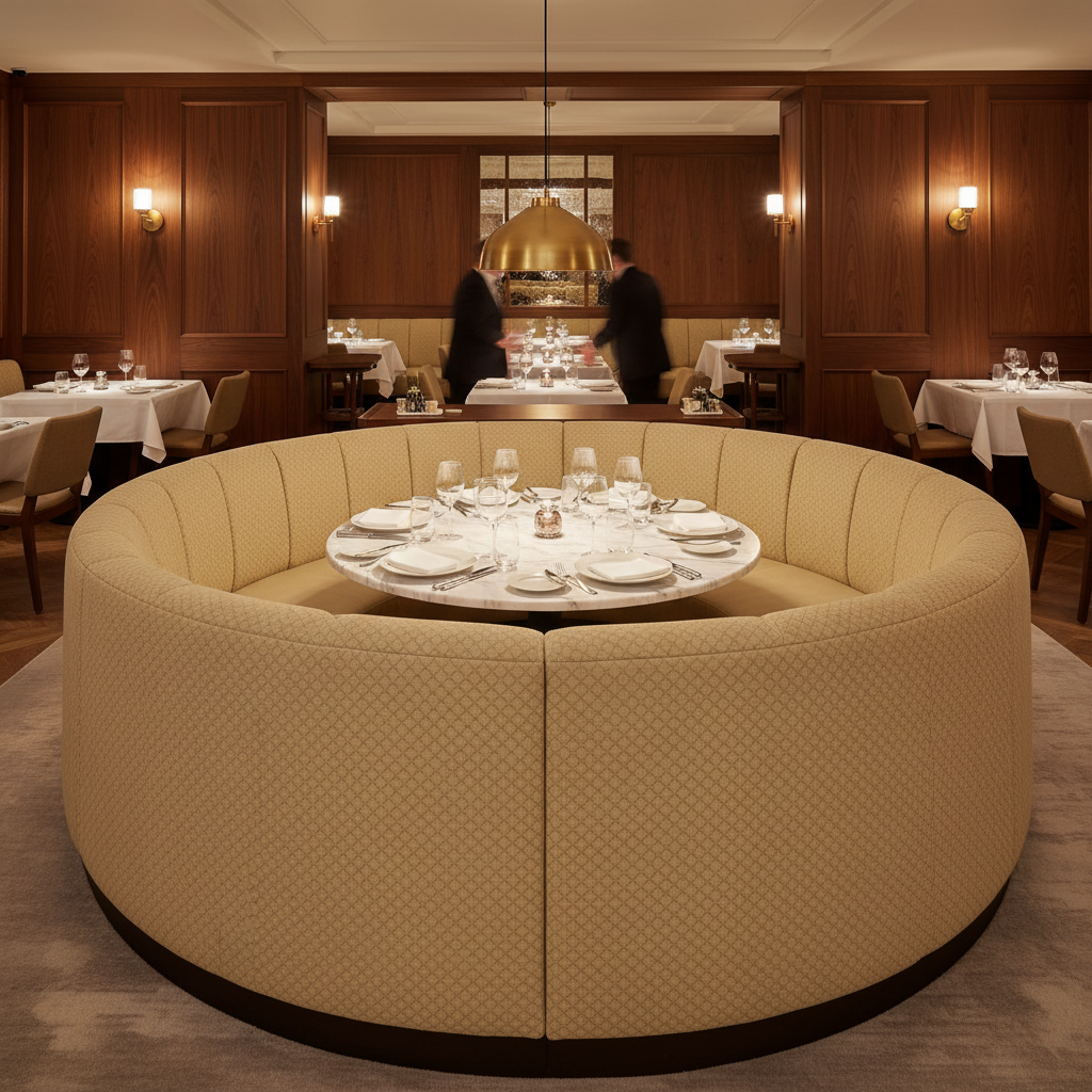 Morant - Moonbeam Upholstered Banquette | Architectural Fabrics