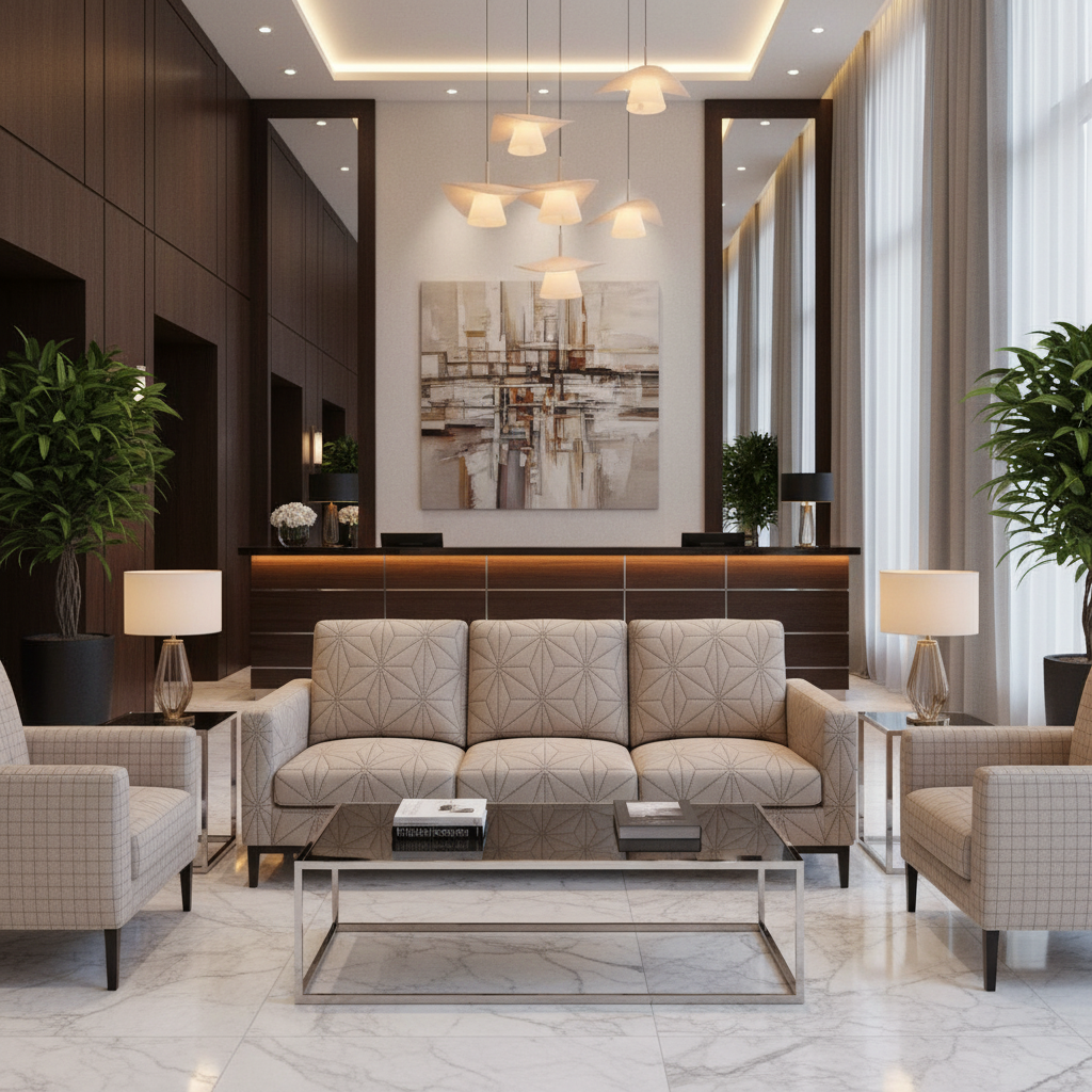 Axis - Axis Etched Polyurethane Upholstered Sofa | Architectural Fabrics