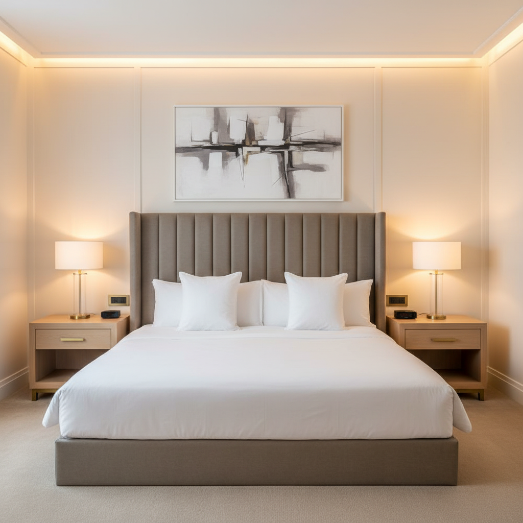 Soper Hole - Concrete Upholstered Headboard | Architectural Fabrics