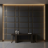 Smooth Matte Texture Deep Charcoal Upholstered Wall Panel | Architectural Fabrics