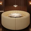 Smooth Pebble Grain Creamy Beige Upholstered Banquette | Architectural Fabrics