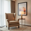 Fine Pebble Grain Warm Taupe Upholstered Chair | Architectural Fabrics