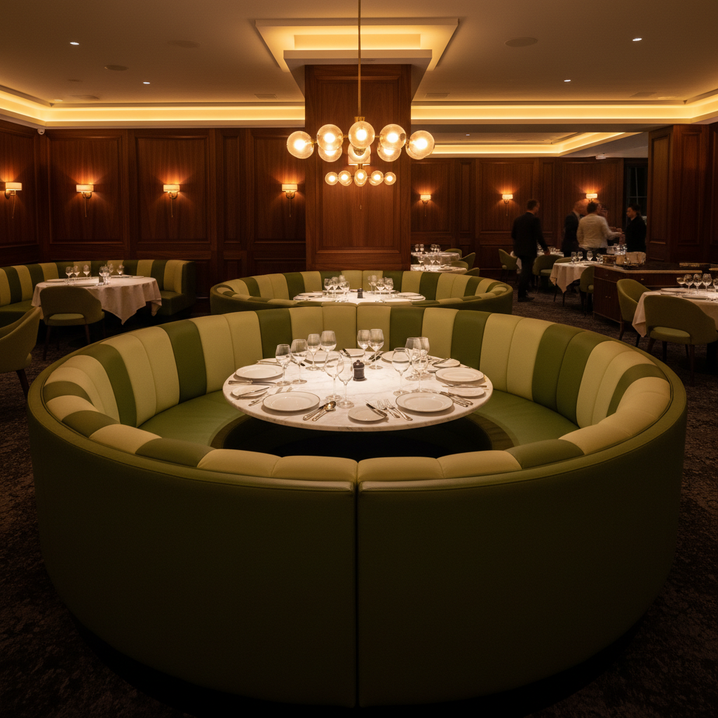 Pearisburg Spring Contemporary chartreuse & olive Upholstered Banquette | Architectural Fabrics