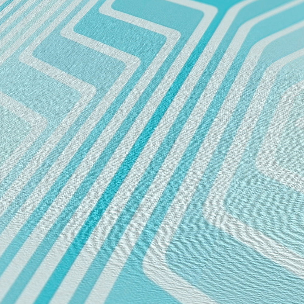 Retro Chic Blue Wallcovering | AS Creation