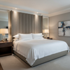 Woven Linen Texture Silver Taupe Upholstered Headboard | Architectural Fabrics