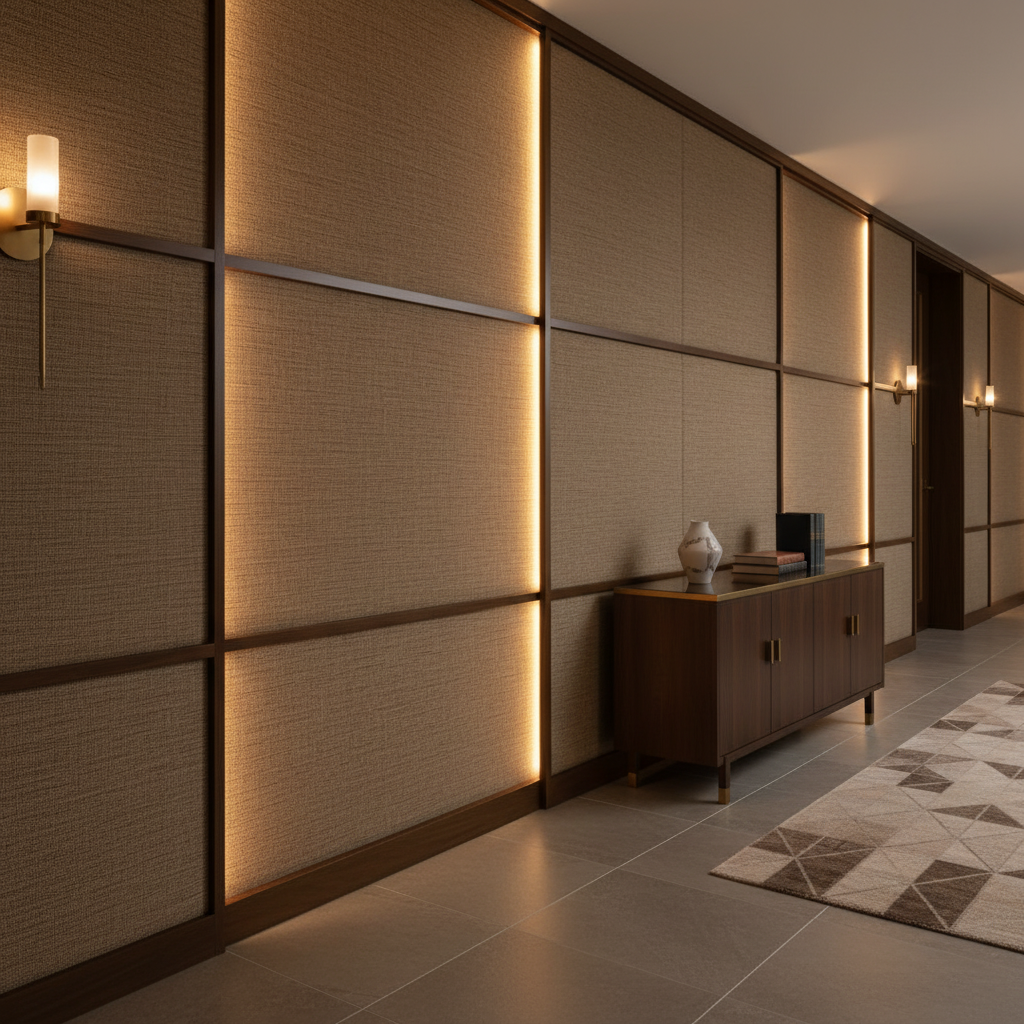 Palm Island - Timber Upholstered Wall Panel | Architectural Fabrics