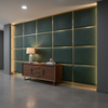 Embossed Reptile Scale Deep Forest Upholstered Wall Panel | Architectural Fabrics