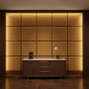 West End - Ginger Upholstered Wall Panel | Architectural Fabrics