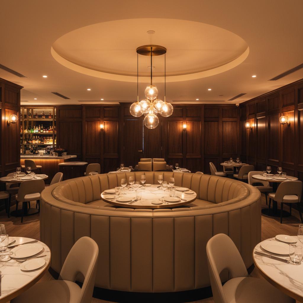 Marshall Fawn Upholstered Banquette | Architectural Fabrics