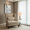 Brushed Linen Weave Natural Linen Upholstered Chair | Architectural Fabrics