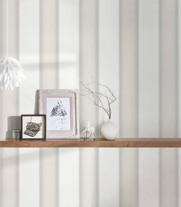 Versace Plastic Stripe Grey, White Wallcovering | Versace