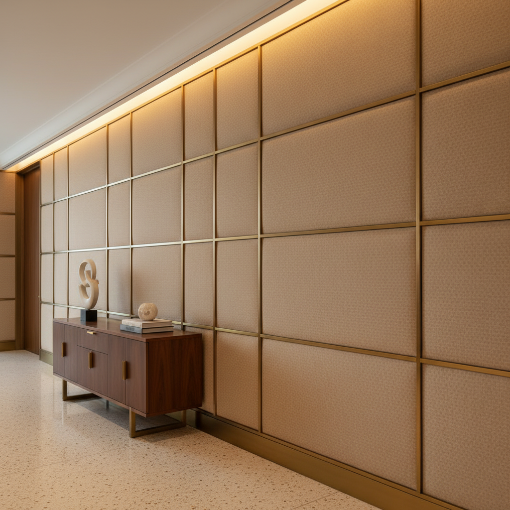 Pinnacle Rock - Cream Upholstered Wall Panel | Architectural Fabrics