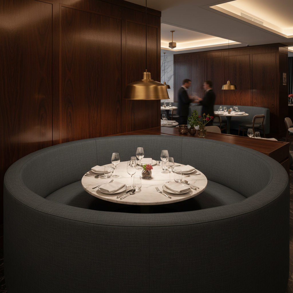 Turneffe - Night Upholstered Banquette | Architectural Fabrics