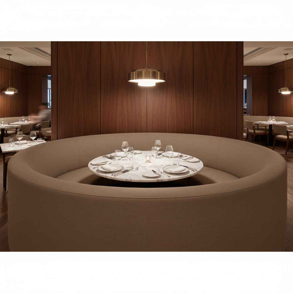 Pinnacle Rock - Shadow Upholstered Banquette | Architectural Fabrics