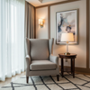 Brushed Linen Weave Misty Taupe Upholstered Chair | Architectural Fabrics