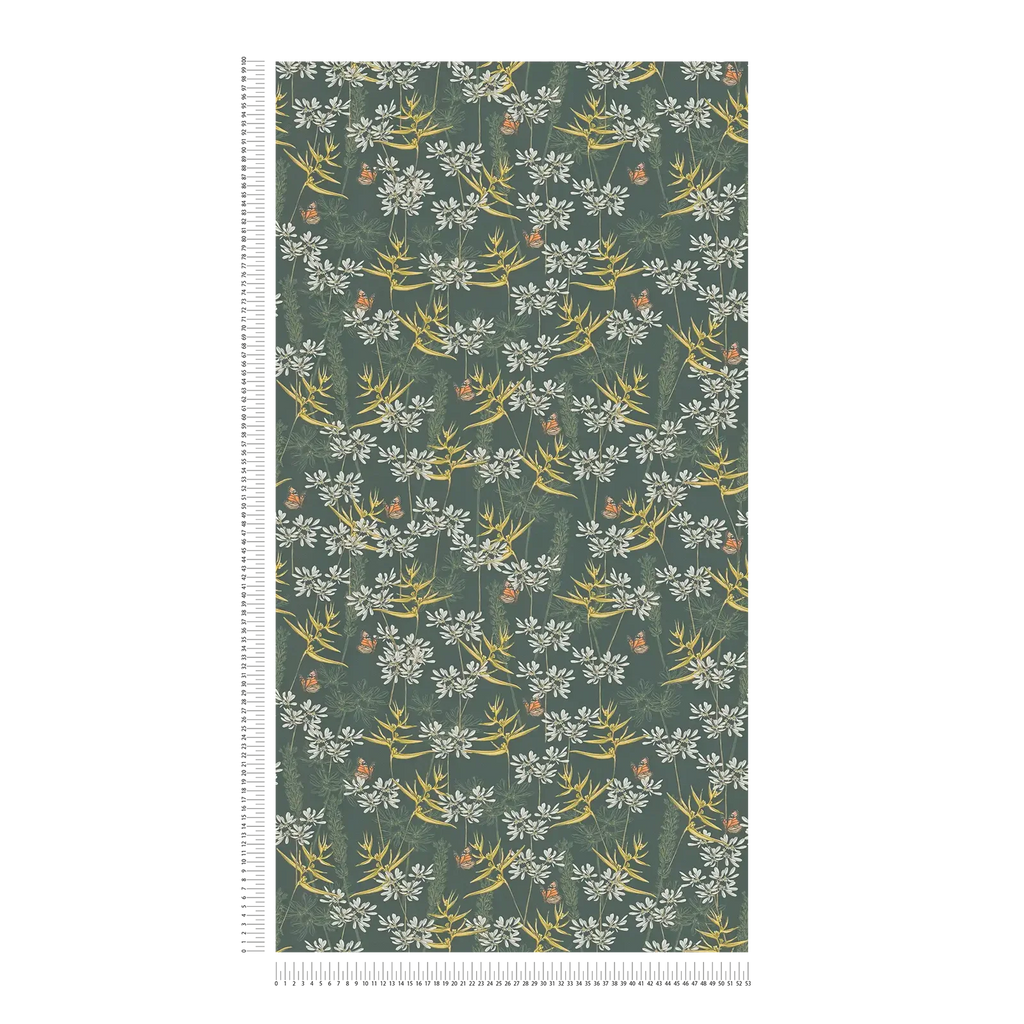 Drawn Into Nature Teal Wallcovering | AS Creation