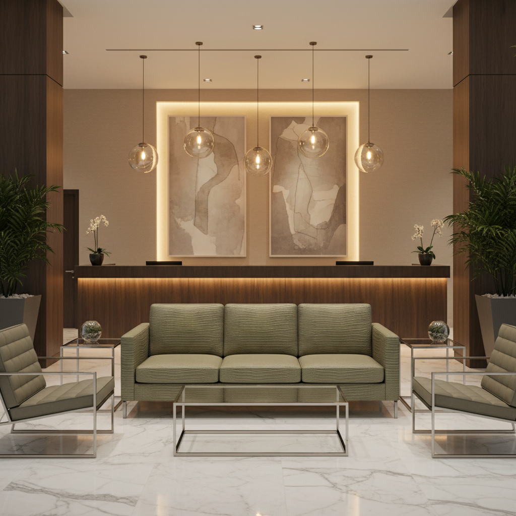 Silver Bank - Fern Upholstered Sofa | Architectural Fabrics