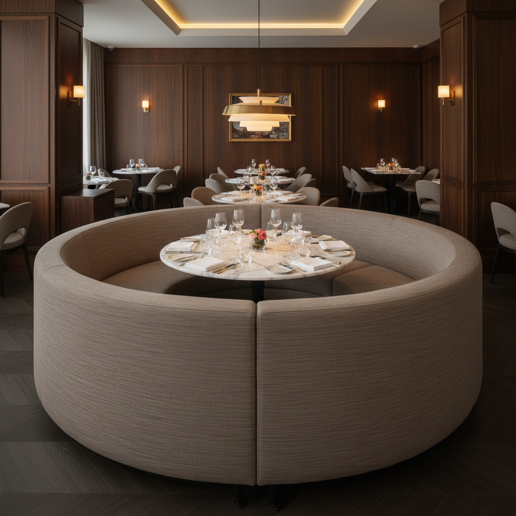 Treasure Beach - Chestnut Upholstered Banquette | Architectural Fabrics