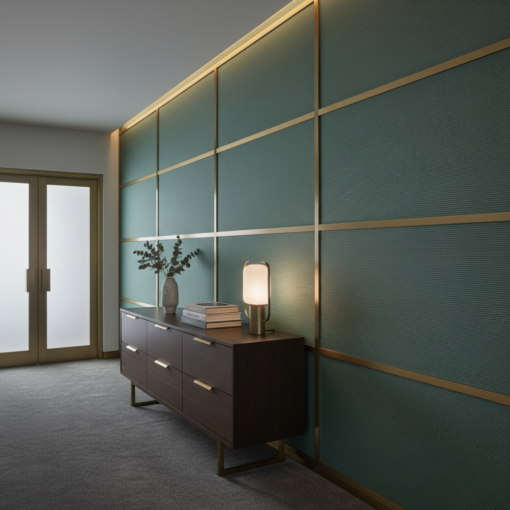 Storm Bay - Sea Green Upholstered Wall Panel | Architectural Fabrics
