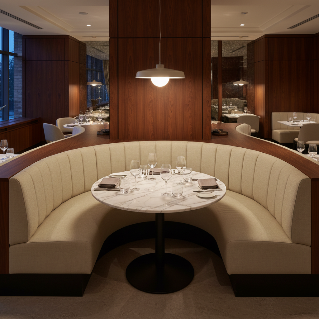 Peter Island - Oat Upholstered Banquette | Architectural Fabrics