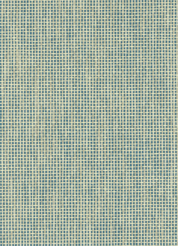 Amelia Island-Dark Cyan Paper Weave Wallcovering | Phillipe Romano