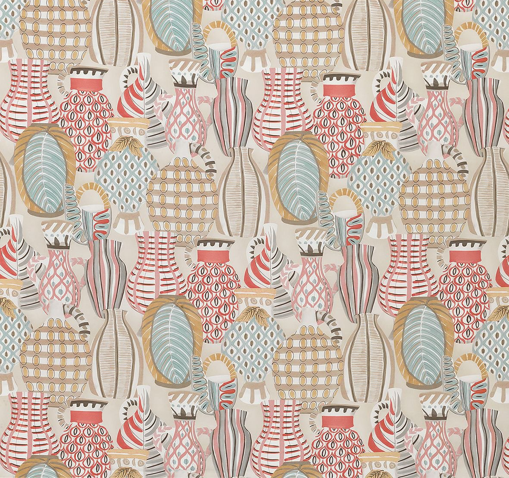 DWCY-900153 Nina Campbell Fabric Warm Neutral designer-wallcoverings-los-angeles