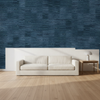 Nantucket Grasscloth Marine Blue Wallcovering | Phillipe Romano room setting