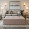 Tweed Bay - Blush Upholstered Ottoman | Architectural Fabrics