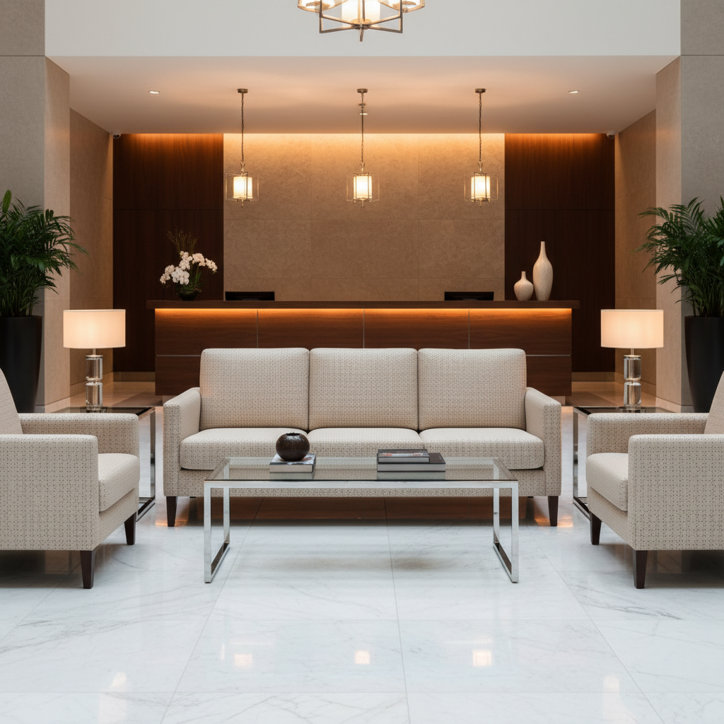 Analog - Oatmeal Etched Polyurethane Upholstered Sofa | Architectural Fabrics