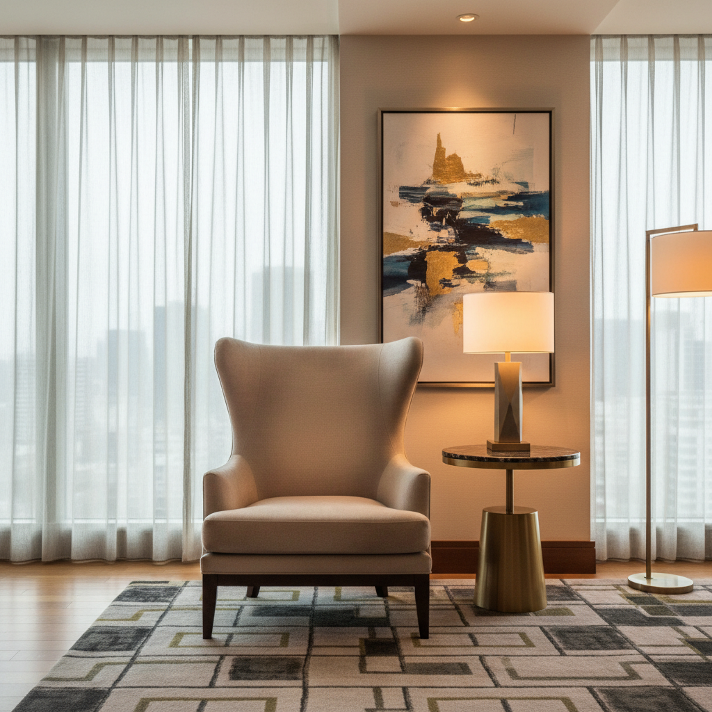 Pembroke Beige Upholstered Chair | Architectural Fabrics