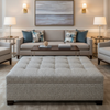 Turks Landing - Iron Upholstered Ottoman | Architectural Fabrics