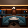 Pinnacle Rock - Sea Green Upholstered Banquette | Architectural Fabrics