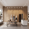 Biscay Bay Walnut Wood Grain | Hollywood Wallcoverings - Retail Showroom commercial room setting