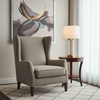 Brushed Linen Weave Misty Taupe Upholstered Chair | Architectural Fabrics