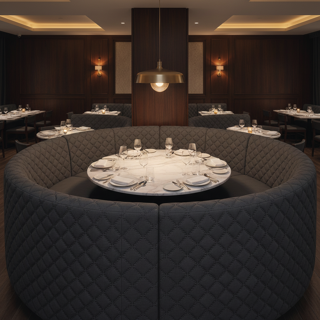 Thatch Cay - Seal Upholstered Banquette | Architectural Fabrics