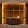 Crushed Velvet Texture Burnished Bronze Upholstered Wall Panel | Architectural Fabrics